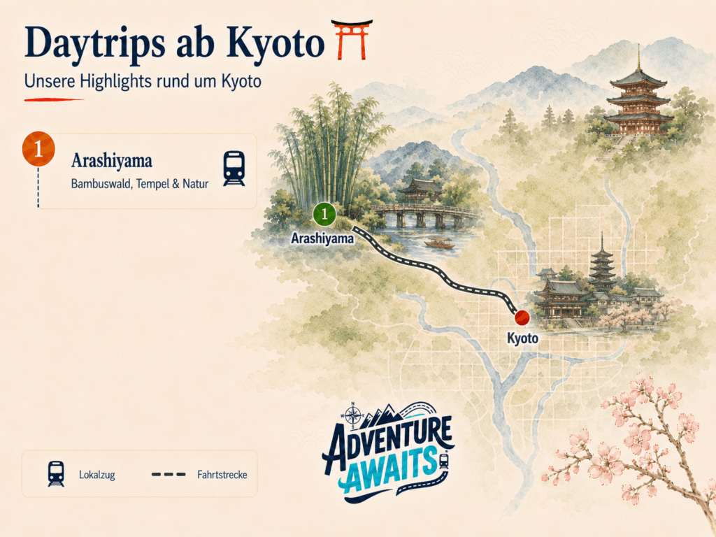Japans Reiseplanung: Daytrips ab Kyoto
